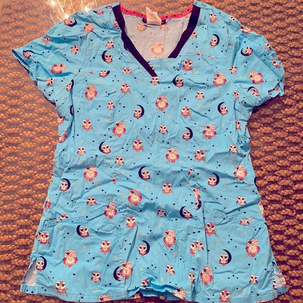 Owl Scrub Top